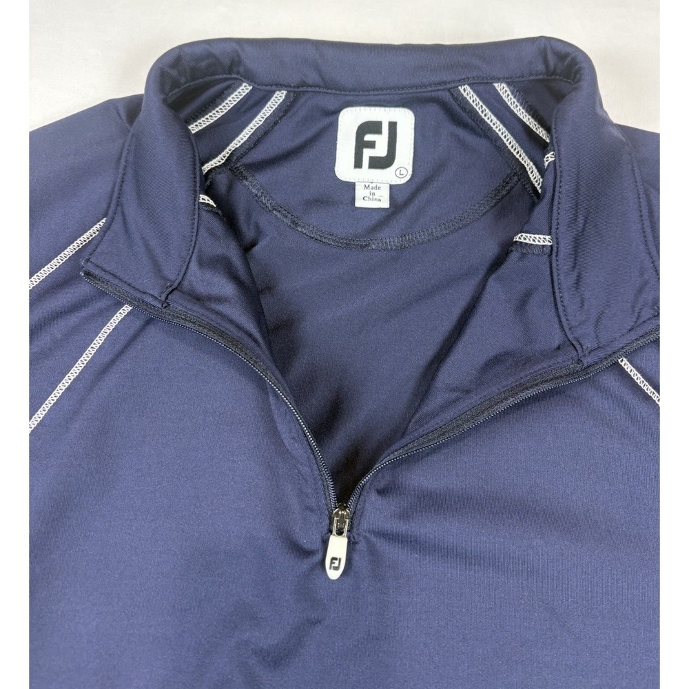 FootJoy Quarter Zip Women's Large Golf Performance Stretch Pullover Navy